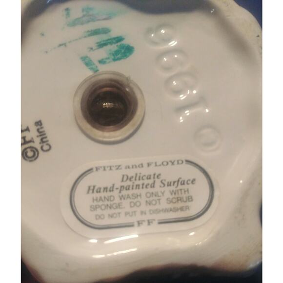 Rare Vintage 1996 Fitz & Floyd Christmas Tree stump Holiday Salt Shaker single - Picture 8 of 10